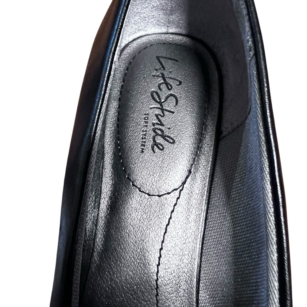 LIFE STRIDE Soft System Parigi Black Faux Leather Classic Work Pump 11M - Picture 8 of 8